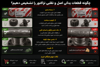 چگونه قطعات یدکی اصل و تقلبی تراکتور را تشخیص دهیم؟